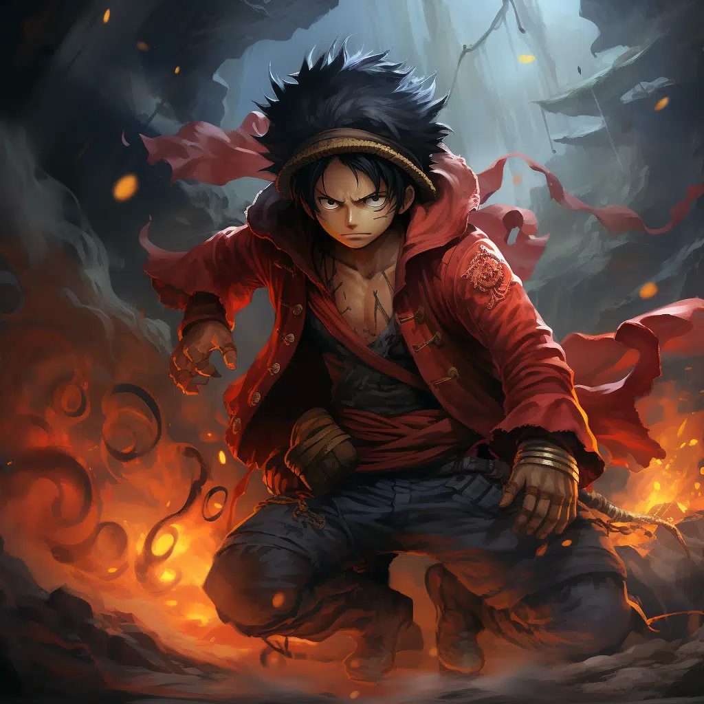 Luffy Gear 5 sitting PNG Image