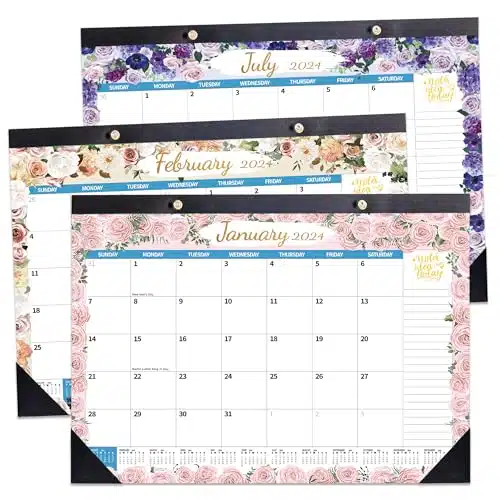 Desk Calendar all Calendars Monthly Planner,''X '' November  December ,onths, Floral Desk Planner Calendars Thick Paper, Corner Protectors for Planning and Organizing Home,School or Office