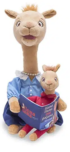 Cuddle Barn   Animated Mama Llama  Talking Stuffed Animal Plush Toy Recites Popular Children's Book Llama Llama Red Pajama by Anna Dewdney  Head and Mouth Moves,