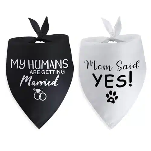 My Humans are Getting Married Mom Said Yes Dog Bandana Dog Wedding Bandana Dog Engagement Bandana Wedding Engagement Photo Prop Pet Scarf Accessories for Dog Lovers Gift