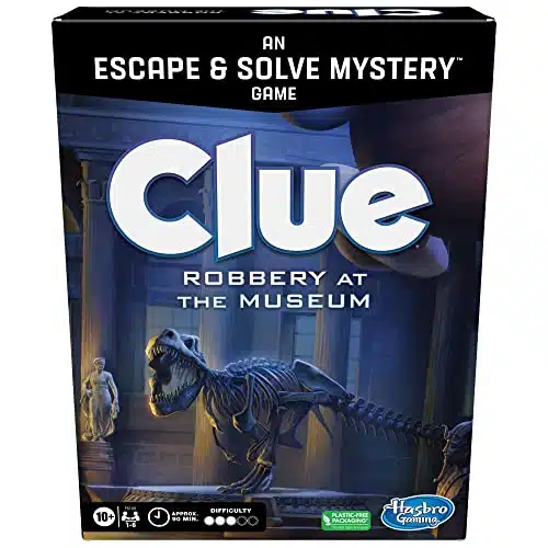 Clue Board Game Robbery at The Museum, Escape Room Game, Murder Mystery Games, Cooperative Family Board Game, Players, +