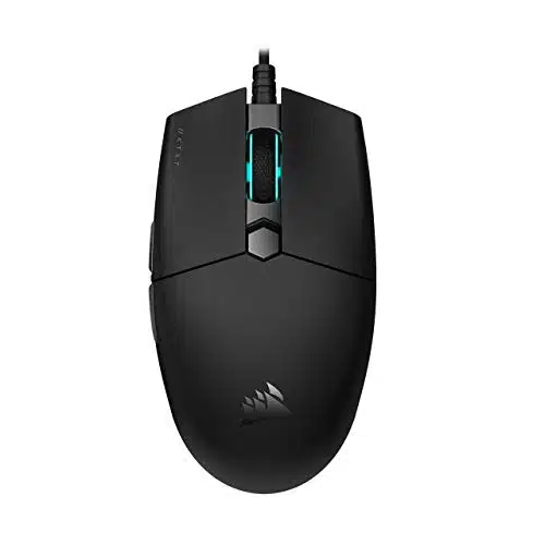 Corsair Katar Pro XT Ultra Light Gaming Mouse  k DPI PixArt Optical Sensor  RGB Scroll Wheel Lighting  Programmable Buttons  Lightweight Paracord Cable,Black