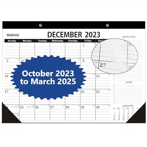 Desk Calendar ,October to March ,onths Desk Calendar,x all calendar with To Do List,Large Calendar with Corner Protectors for Planning and Organizing.