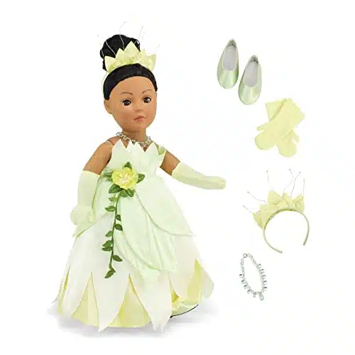 Emily Rose Inch Doll Clothes PC Princess Value Gift Set   Doll Costume Dress and Accessories Outfit with Crown, Necklace, Gloves and Matching Shoes  Fits Most Dolls