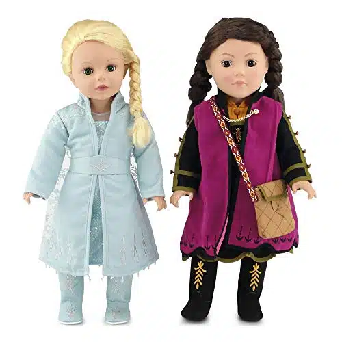 Emily Rose PC Inch Doll Princess Frozen Inspired Clothes & Accessories Costumes Value Bundle  Doll Clothing is Compatible with American Girl Dolls