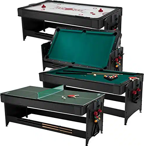 Fat Cat Original in Green ' Pockey Multi Game Table   Air Hockey, Billiards and Table Tennis   Green