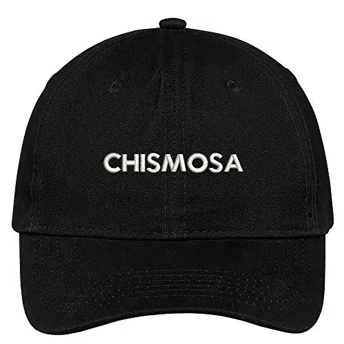 Trendy Apparel Shop Chismosa Embroidered Soft Brushed Cotton Low Profile Cap   Black