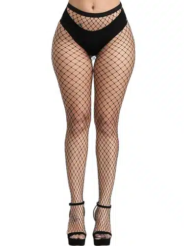 Fishnet Stockings for Women's Sexy High Waist Fishnet Tights Thigh High Stockings Pantyhose